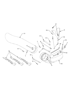 Part Location Diagram of 742P04067C Cub Cadet 17.9-Inch Hi-Lift Blade  (50-Inch Deck, Round Hole Blades)